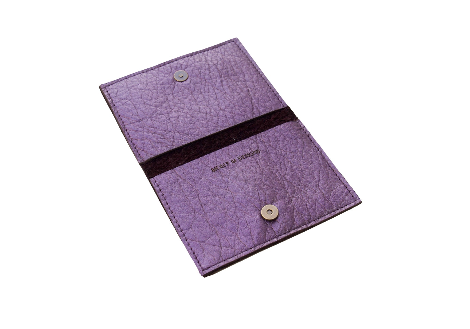 aubergine estrella leather card case