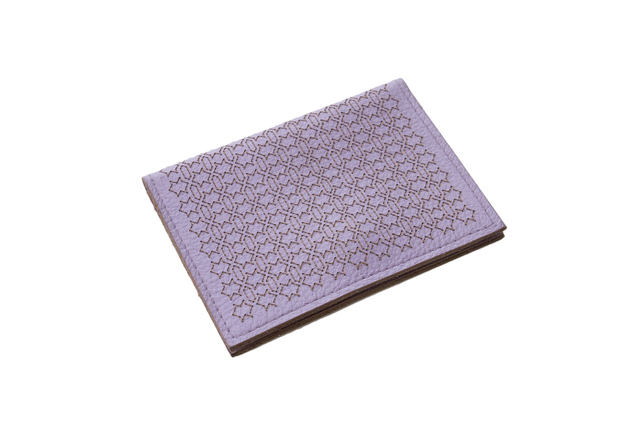 lavender estrella leather card case