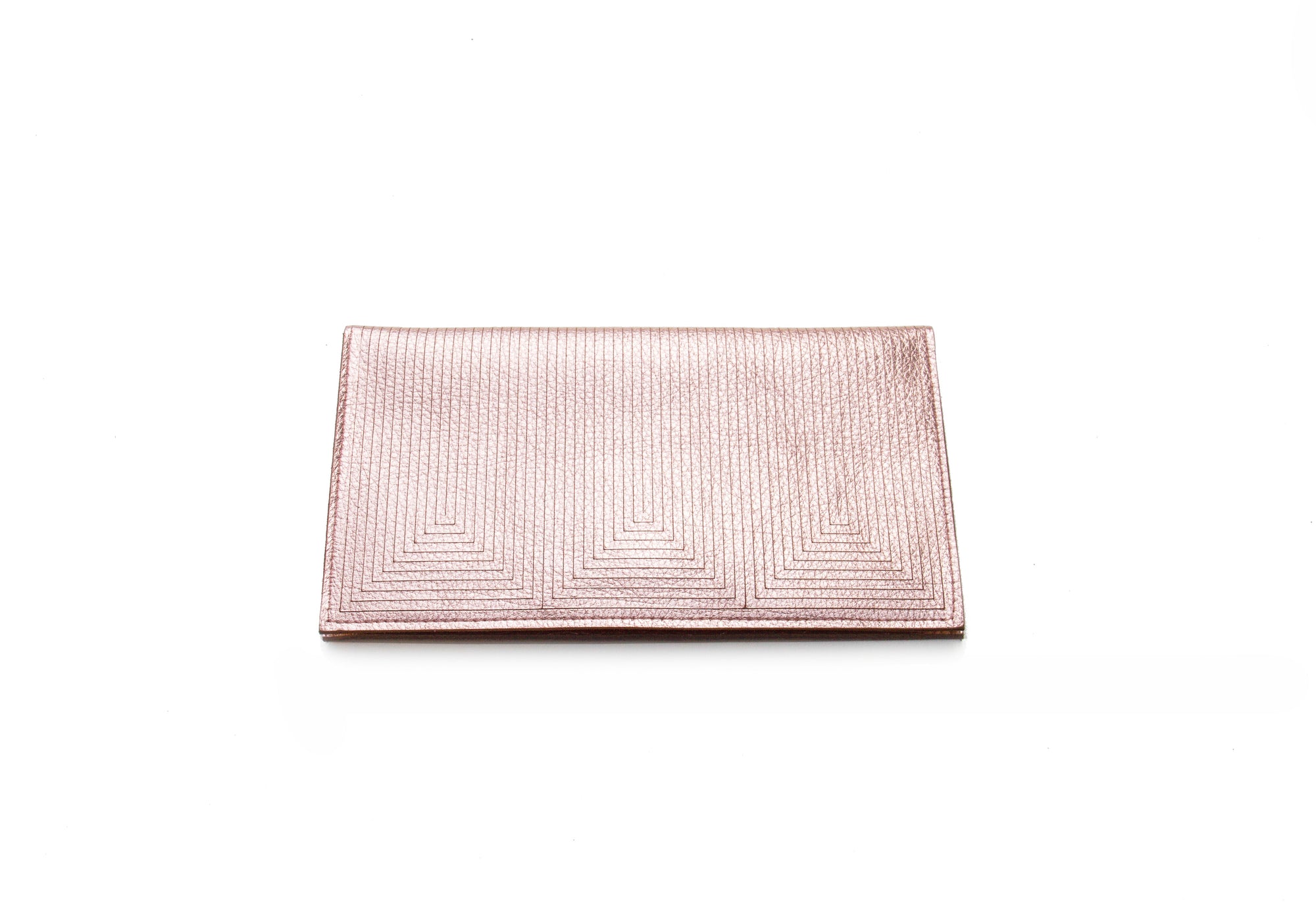 rose gold leather wallet