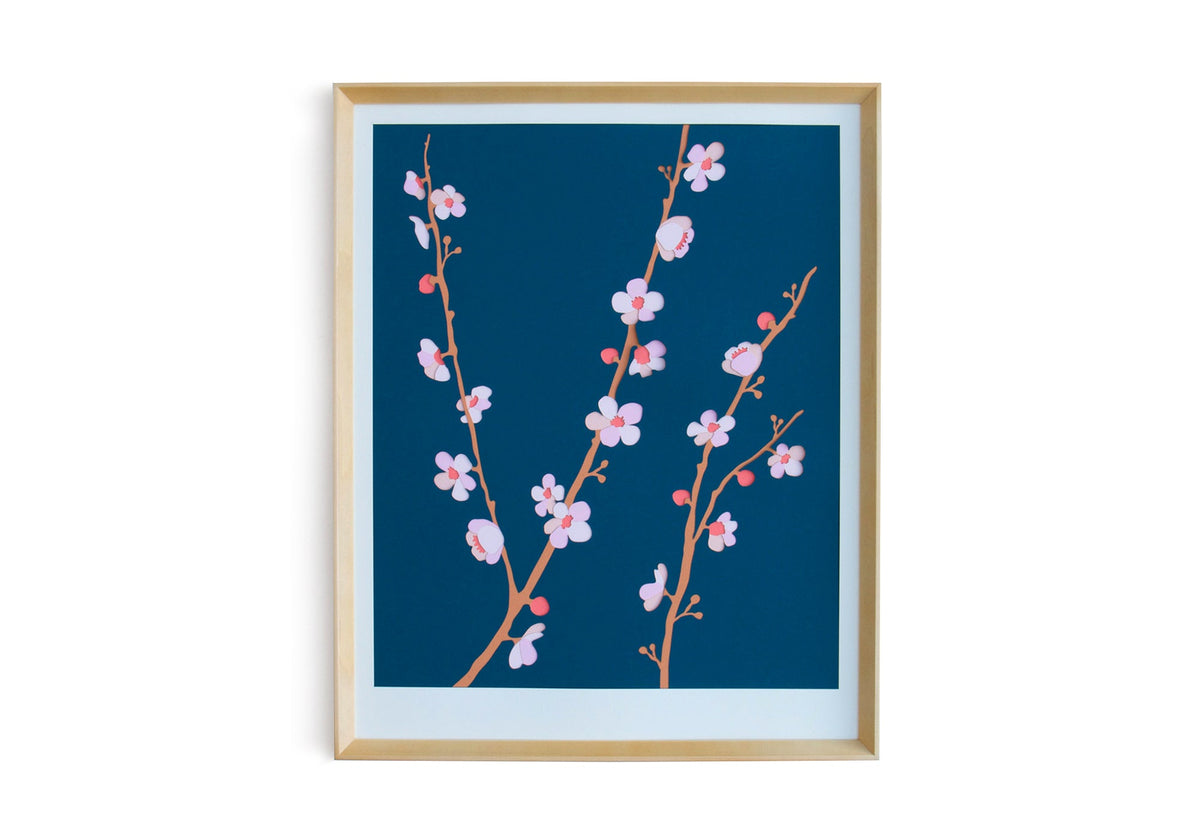 teal cherry blossoms – Molly M Designs