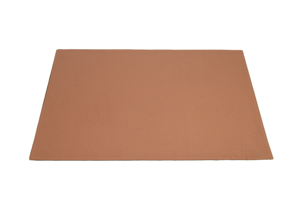 caramel leather placemat
