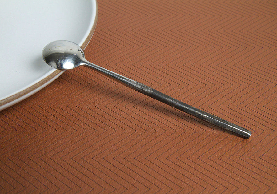 caramel leather placemat