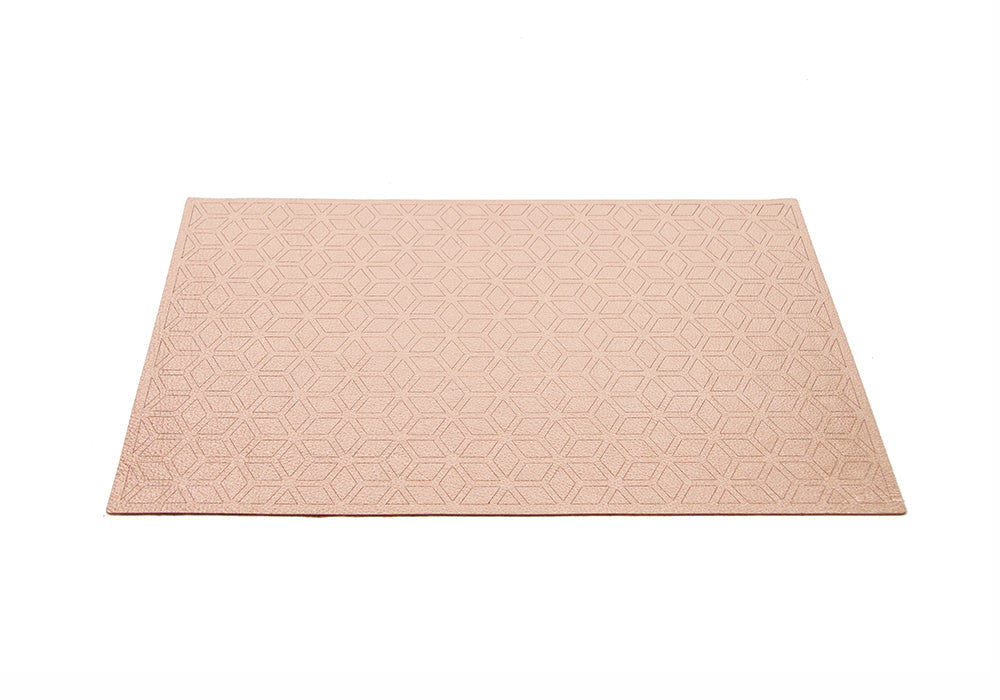 rose gold cubes placemat