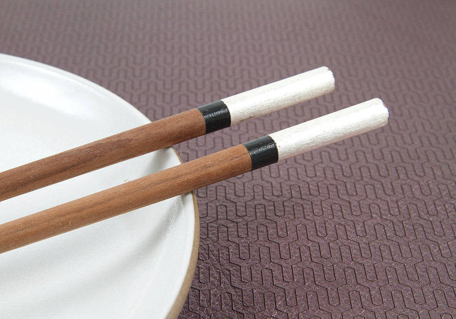 aubergine leather placemat