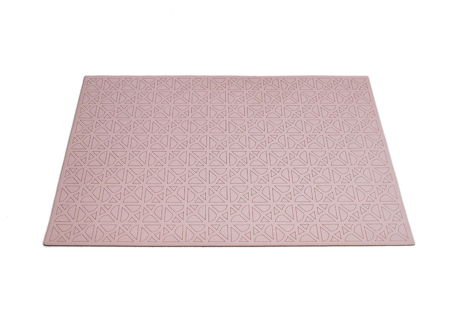 peach leather placemat