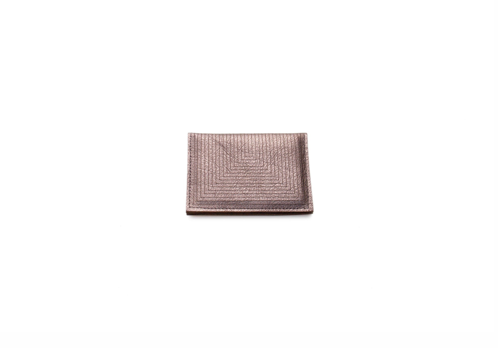 pewter leather card case
