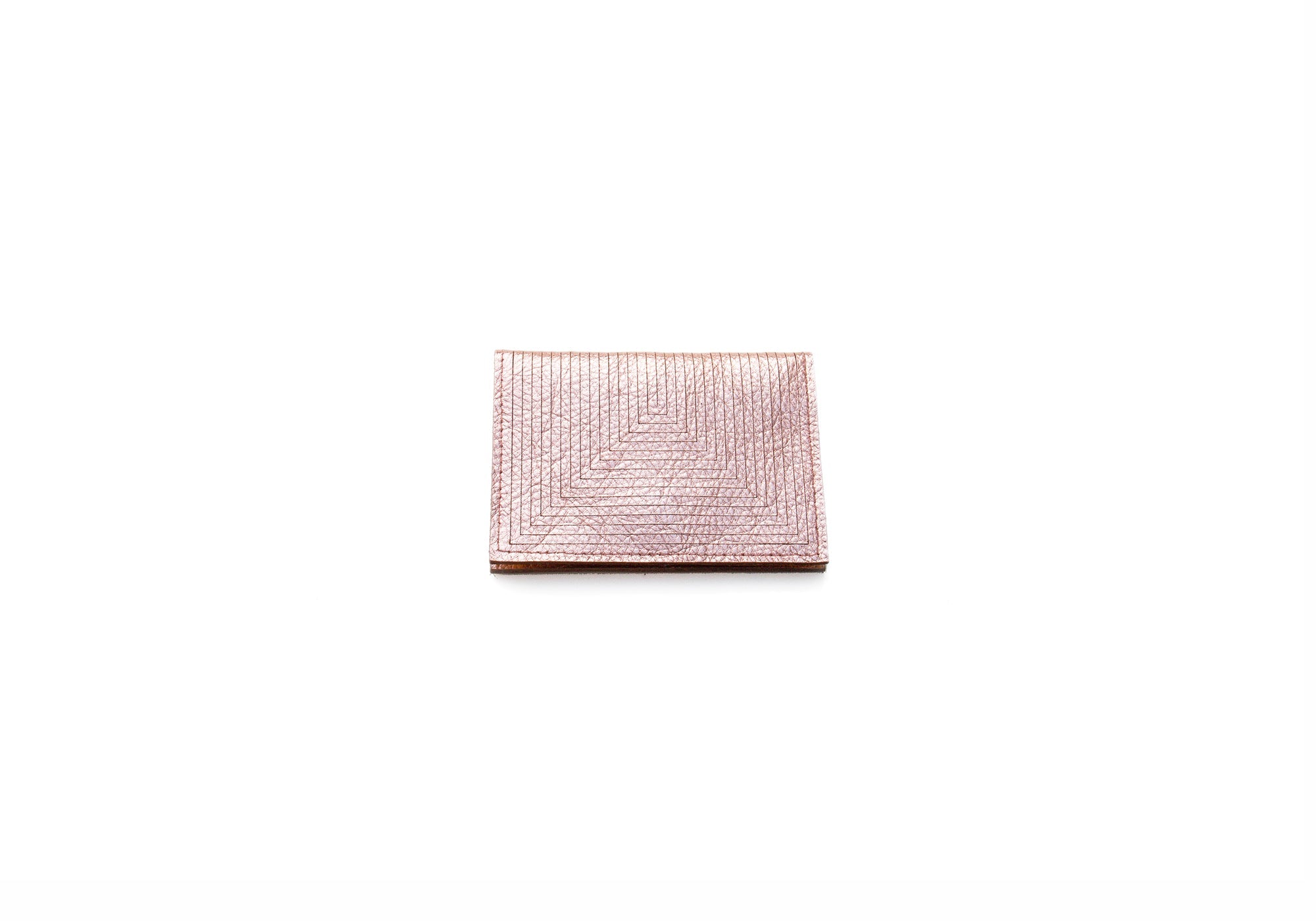 rose gold leather card case