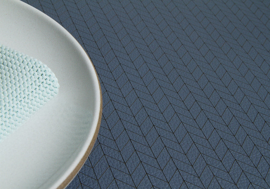 slate leather placemat