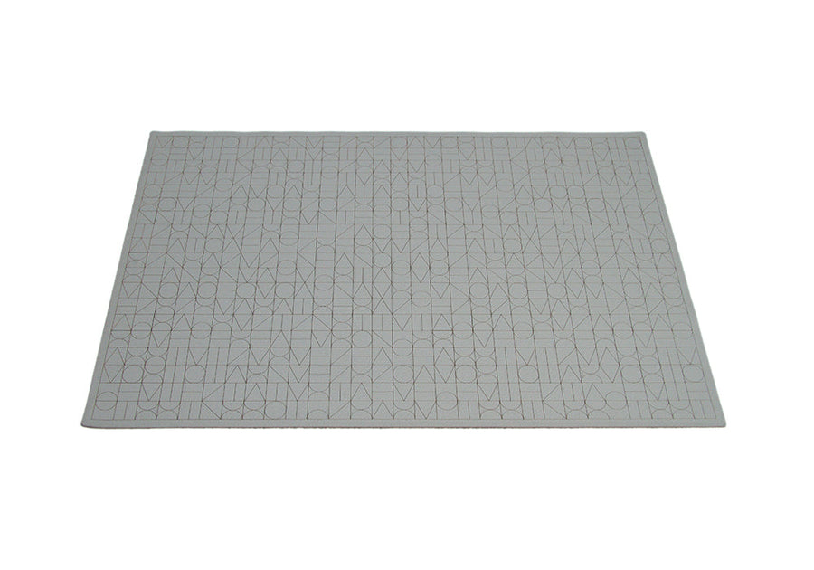 taupe leather placemat