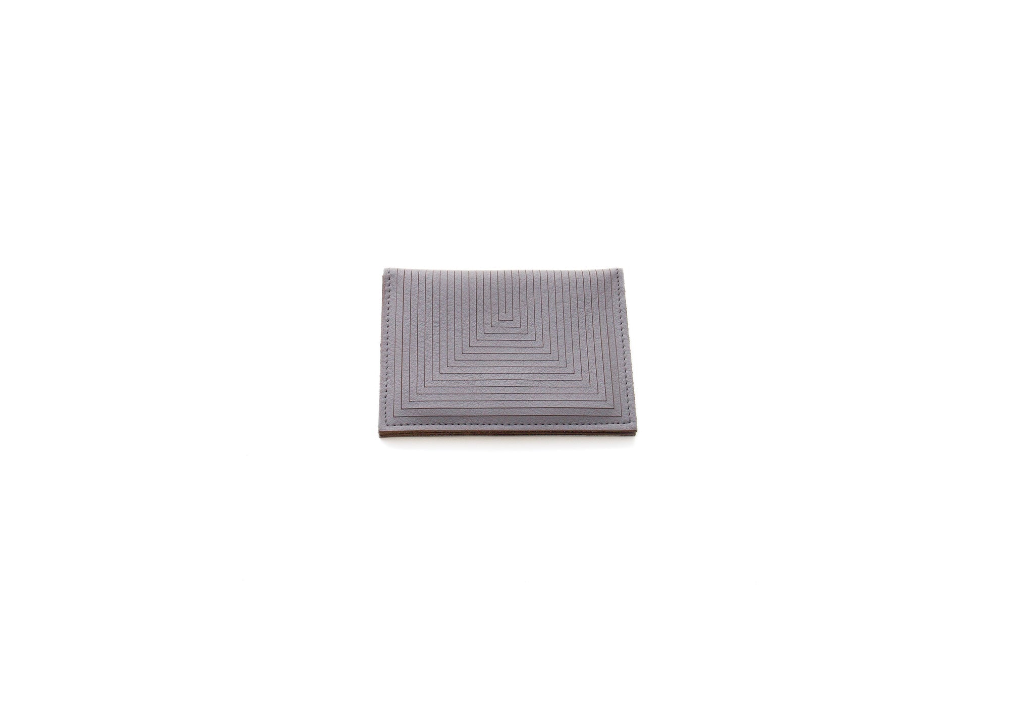 taupe leather card case